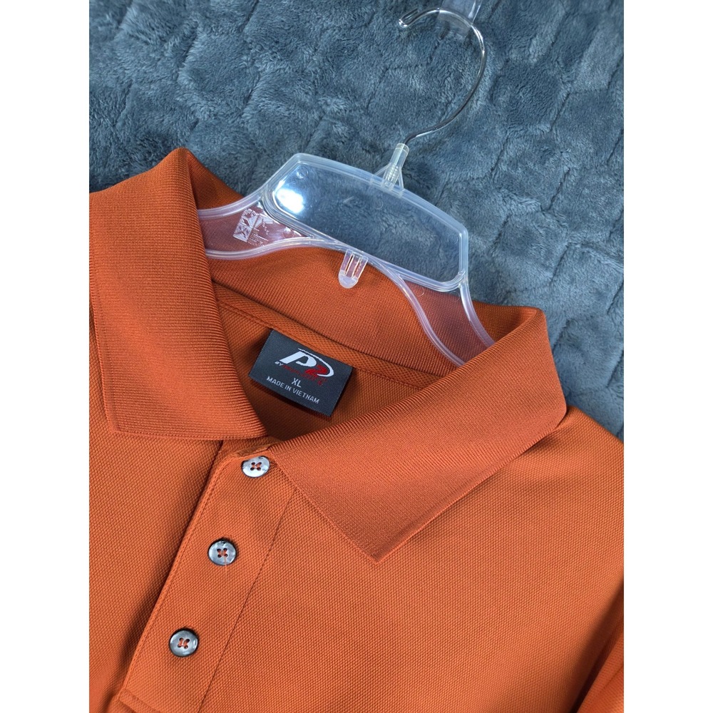 Pro Player P2 Texas Longhorns Polo Shirt Mens XL Burnt Orange White Colorblock